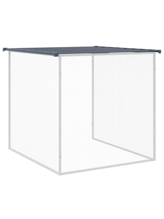 Klec pro kuřata se střechou antracitová 803 x 98 x 90 cm ocel