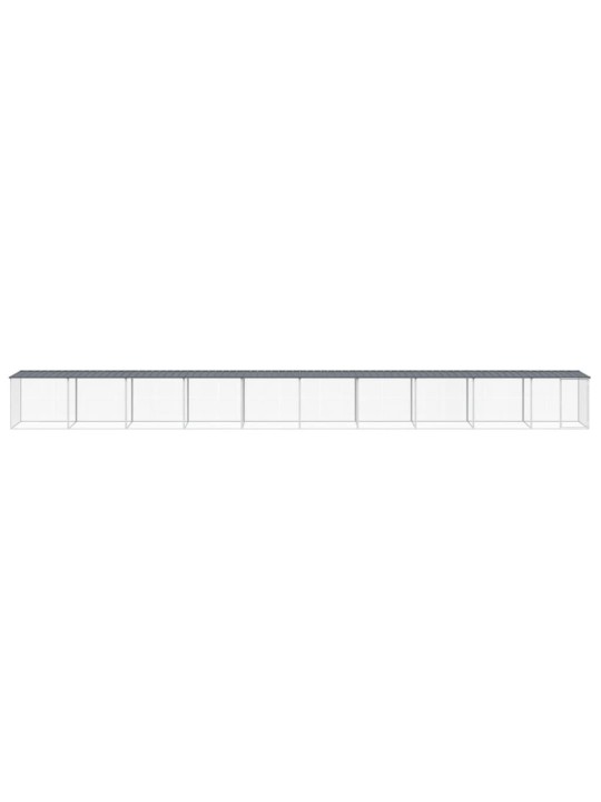 Klec pro kuřata se střechou antracitová 1 003 x 98 x 90 cm ocel