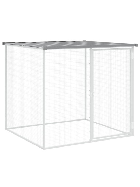 Klec pro kuřata se střechou světle šedá 1 003 x 98 x 90 cm ocel