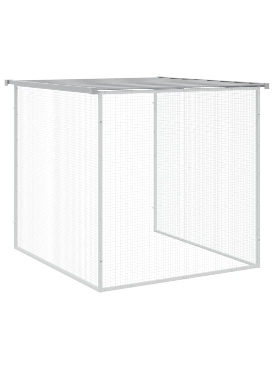 Klec pro kuřata se střechou světle šedá 1 003 x 98 x 90 cm ocel