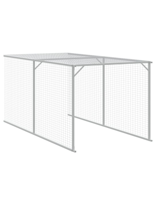 Kurník s výběhem antracitový 117x813x123 cm pozinkovaná ocel