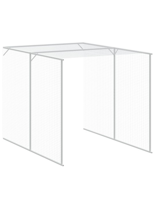 Kurník s výběhem antracitový 165x455x181 cm pozinkovaná ocel