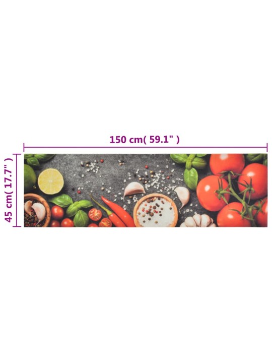 Kuchyňský koberec omyvatelný Zelenina 45 x 150 cm samet