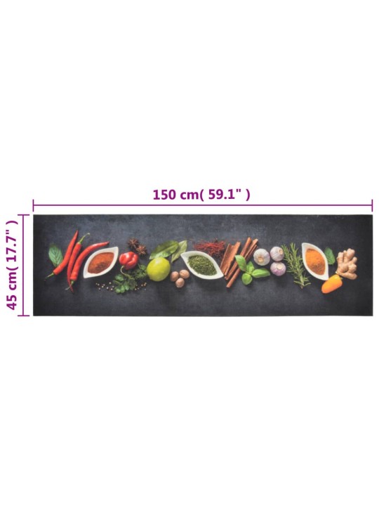 Kuchyňský koberec omyvatelný Koření 45 x 150 cm samet