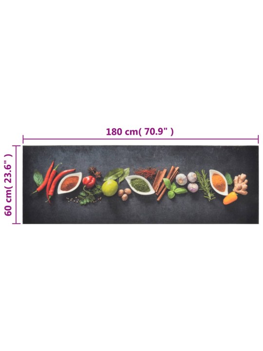 Kuchyňský koberec omyvatelný Koření 60 x 180 cm samet