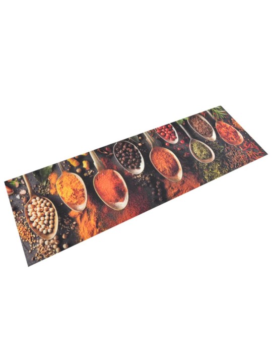 Kuchyňský koberec omyvatelný Lžíce a koření 60 x 180 cm samet