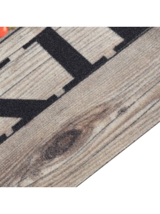 Kuchyňský koberec omyvatelný Vaření šedý 60 x 180 cm samet