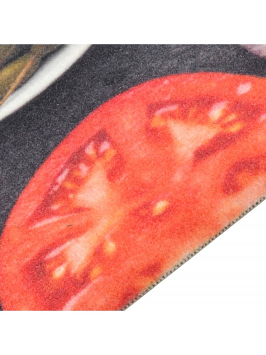 Kuchyňský koberec omyvatelný Víno a jídlo 60 x 300 cm samet