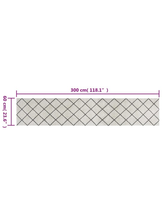 Kuchyňský koberec omyvatelný Čtverec 60 x 300 cm samet