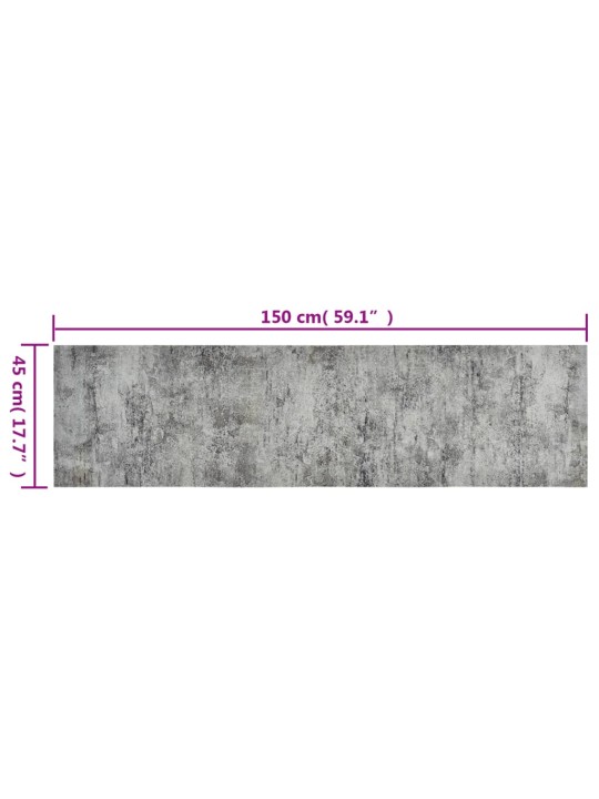 Kuchyňský koberec omyvatelný Beton 45 x 150 cm samet