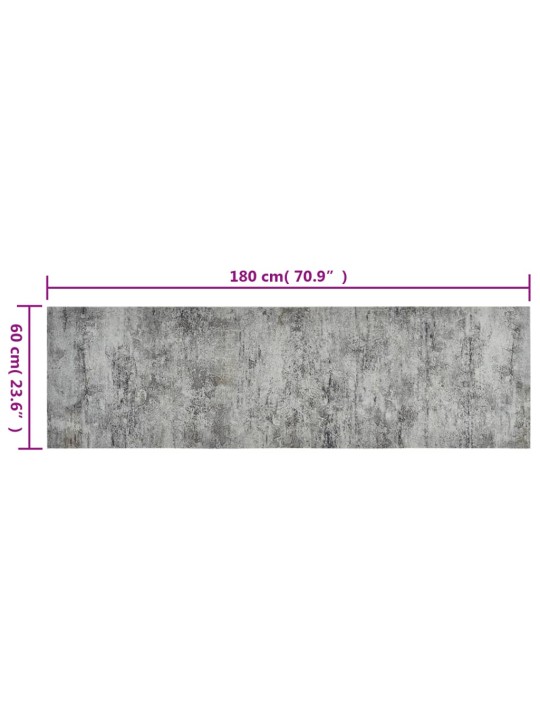 Kuchyňský koberec omyvatelný Beton 60 x 180 cm samet