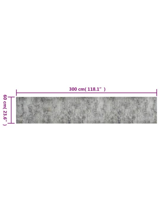 Kuchyňský koberec omyvatelný Beton 60 x 300 cm samet