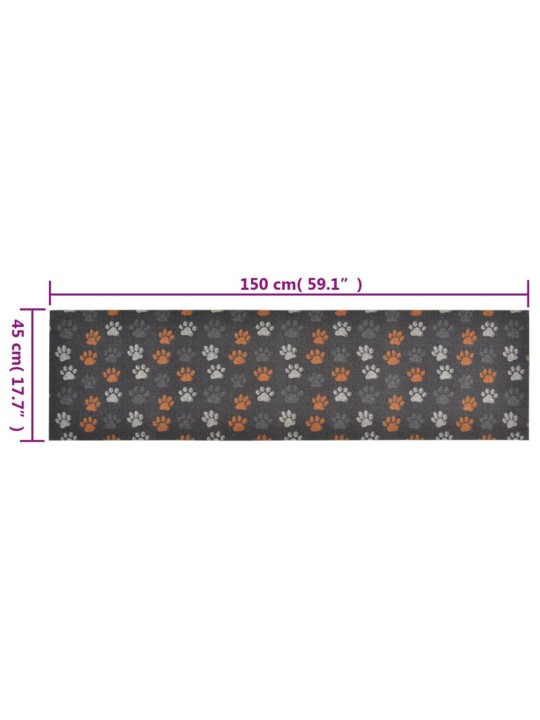 Kuchyňský koberec omyvatelný Tlapky 45 x 150 cm samet