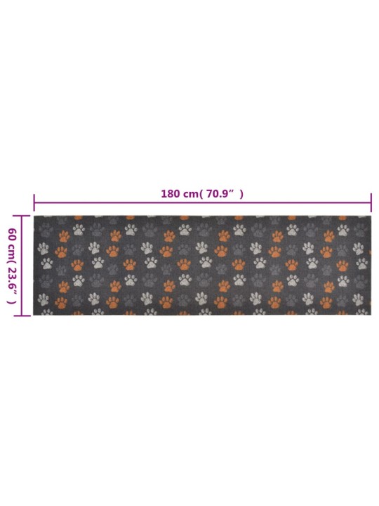Kuchyňský koberec omyvatelný Tlapky 60 x 180 cm samet