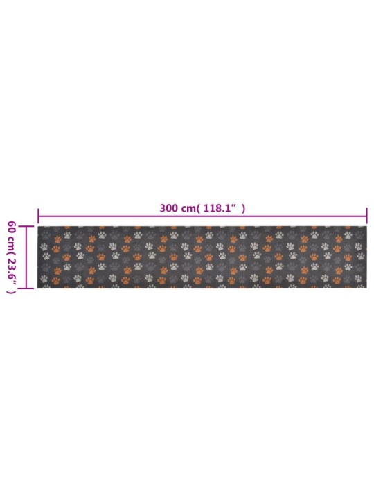 Kuchyňský koberec omyvatelný Tlapky 60 x 300 cm samet