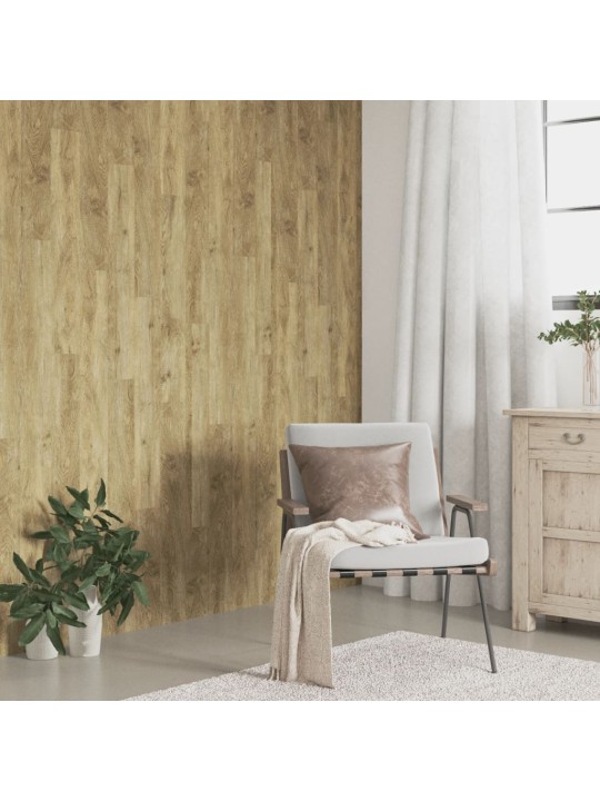 Nástěnné panely vzhled dřeva hnědé PVC 4,12 m²