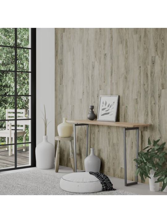 Nástěnné panely vzhled dřeva šedé PVC 4,12 m²