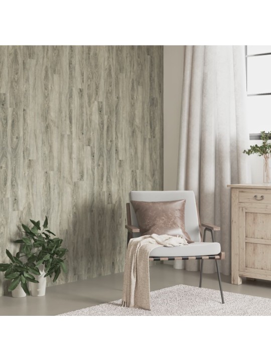 Nástěnné panely vzhled dřeva šedé PVC 4,12 m²