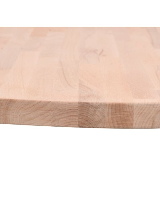 Stolní deska Ø 50 x 4 cm kulatá masivní bukové dřevo