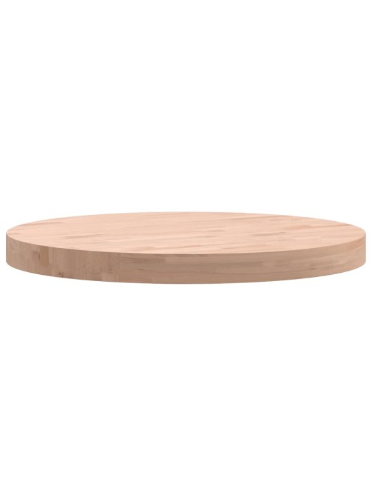 Stolní deska Ø 50 x 4 cm kulatá masivní bukové dřevo