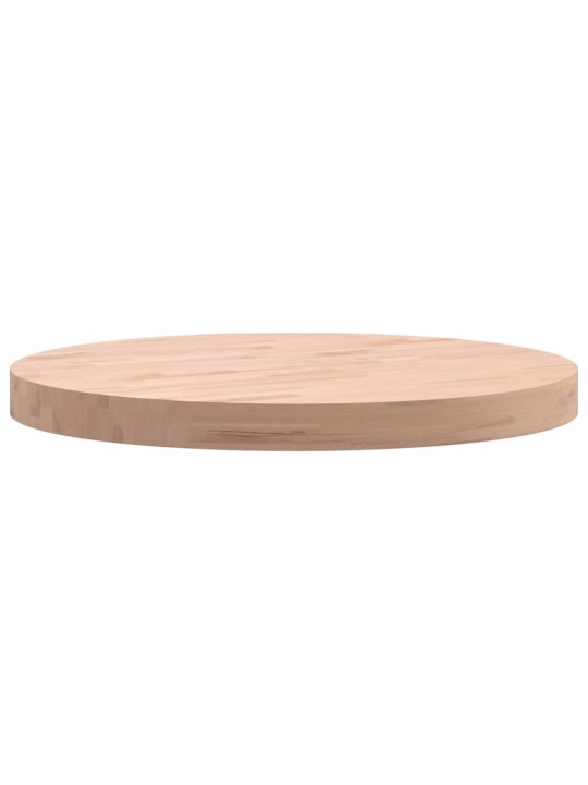Stolní deska Ø 50 x 4 cm kulatá masivní bukové dřevo
