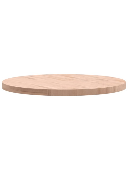 Stolní deska Ø 80 x 4 cm kulatá masivní bukové dřevo