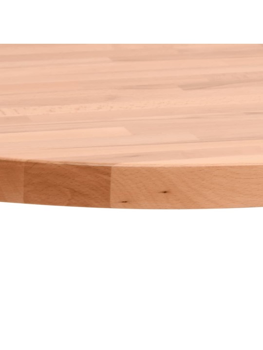 Stolní deska Ø 60 x 1,5 cm kulatá masivní bukové dřevo
