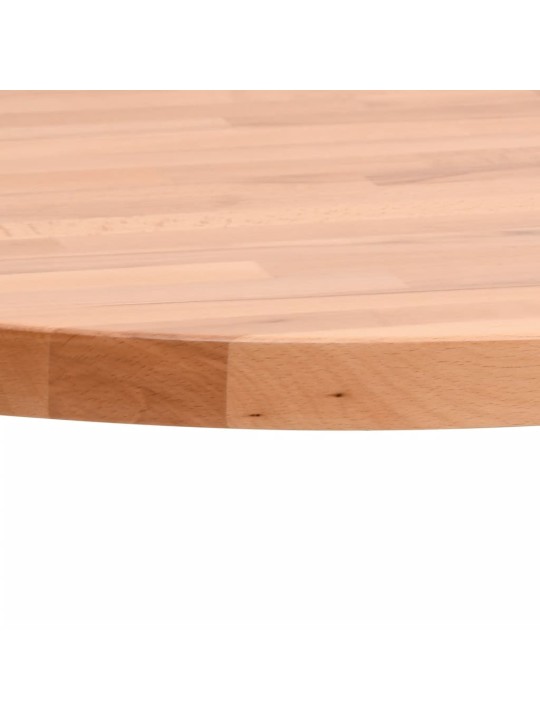 Stolní deska Ø 50 x 4 cm kulatá masivní bukové dřevo