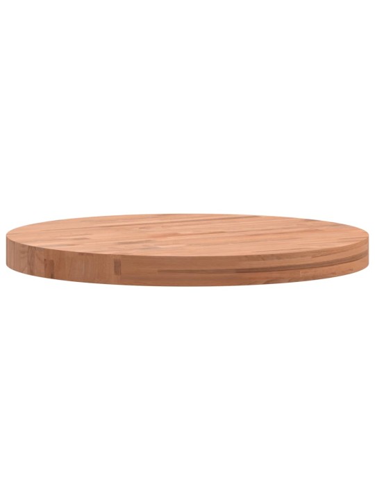 Stolní deska Ø 50 x 4 cm kulatá masivní bukové dřevo