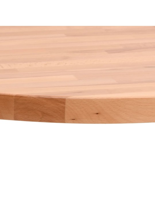 Stolní deska Ø 90 x 4 cm kulatá masivní bukové dřevo