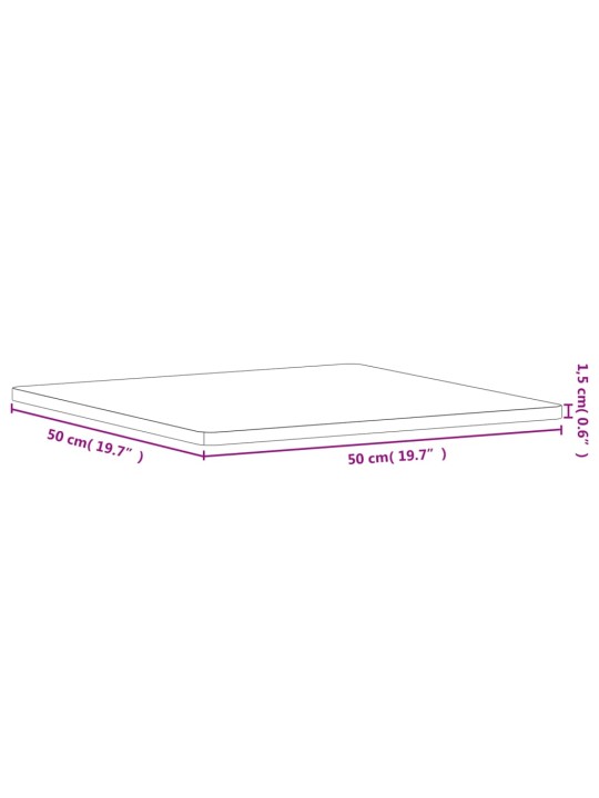 Stolní deska 50 x 50 x 1,5 cm čtvercová masivní bukové dřevo