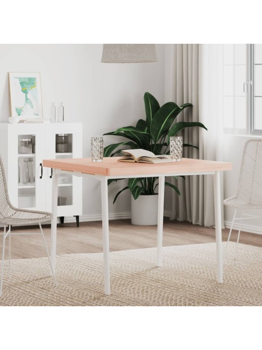 Stolní deska 80 x 80 x 4 cm čtvercová masivní bukové dřevo