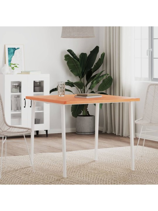 Stolní deska 80 x 80 x 2,5 cm čtvercová masivní bukové dřevo