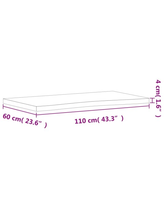 Deska psacího stolu 110 x (55–60) x 4 cm masivní bukové dřevo