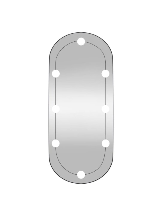 Nástěnné zrcadlo s LED osvětlením 30 x 70 cm sklo oválné