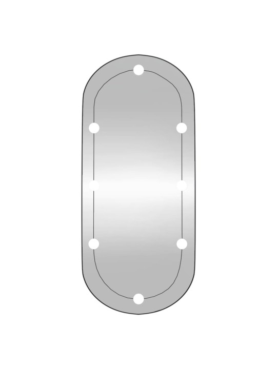 Nástěnné zrcadlo s LED osvětlením 45 x 100 cm sklo oválné
