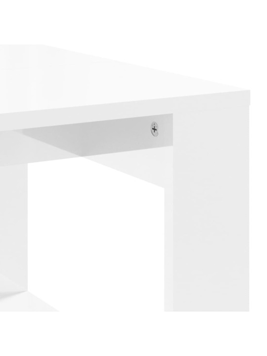 Konferenční stolek lesklý bílý 102x50x35 cm kompozitní dřevo