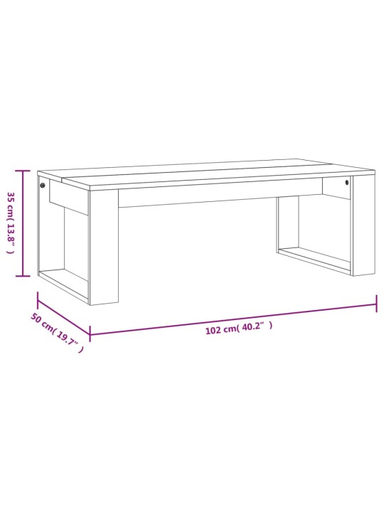 Konferenční stolek betonově šedý 102x50x35 cm kompozitní dřevo