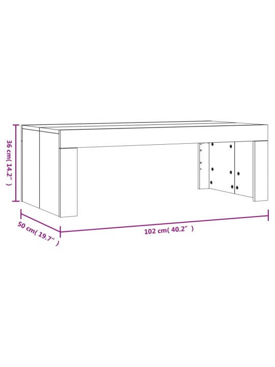 Konferenční stolek bílý 102 x 50 x 36 cm kompozitní dřevo