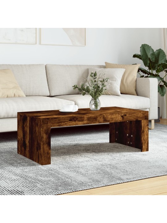 Konferenční stolek kouřový dub 102x50x36 cm kompozitní dřevo