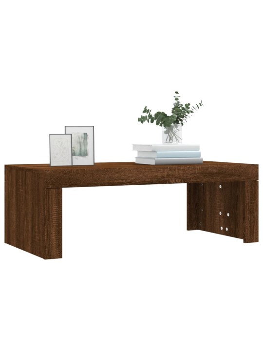 Konferenční stolek hnědý dub 102x50x36 cm kompozitní dřevo