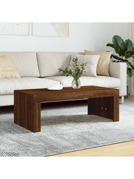 Konferenční stolek hnědý dub 102x50x36 cm kompozitní dřevo