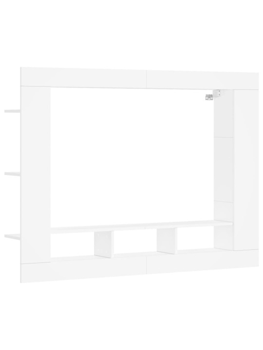TV skříňka bílá 152 x 22 x 113 cm kompozitní dřevo