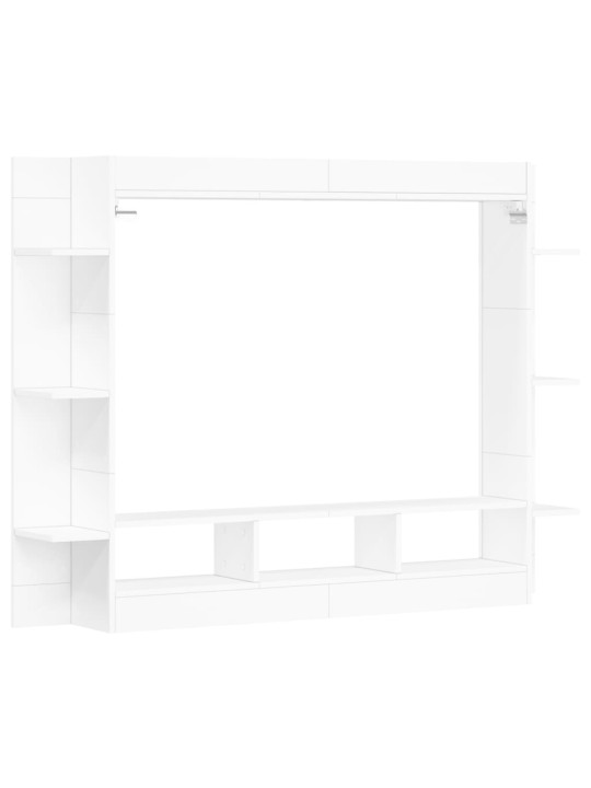 TV skříňka bílá 152 x 22 x 113 cm kompozitní dřevo