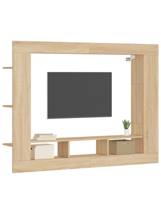 TV skříňka dub sonoma 152 x 22 x 113 cm kompozitní dřevo