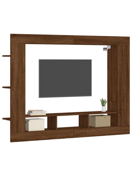 TV skříňka hnědý dub 152 x 22 x 113 cm kompozitní dřevo