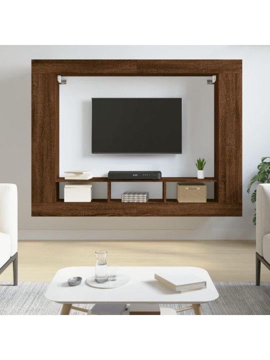 TV skříňka hnědý dub 152 x 22 x 113 cm kompozitní dřevo