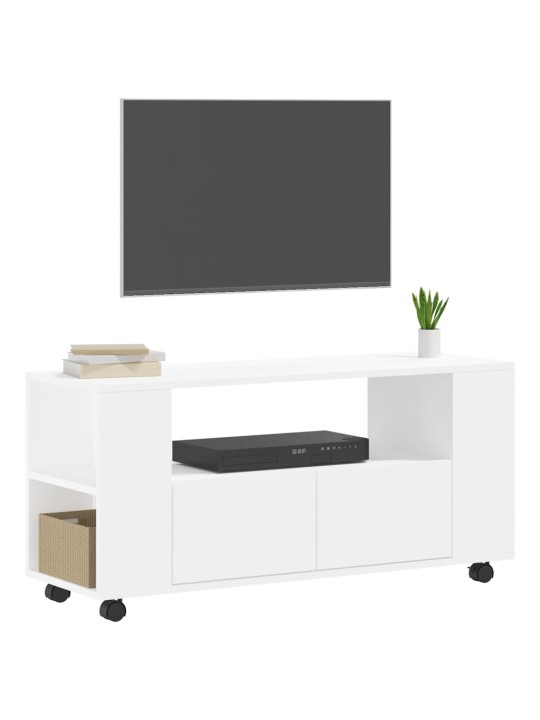 TV skříňka bílá 102 x 34,5 x 43 cm kompozitní dřevo