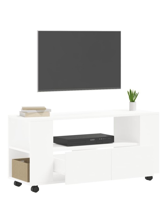 TV skříňka bílá 102 x 34,5 x 43 cm kompozitní dřevo