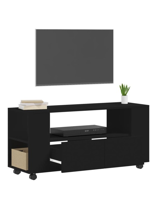 TV skříňka černá 102 x 34,5 x 43 cm kompozitní dřevo